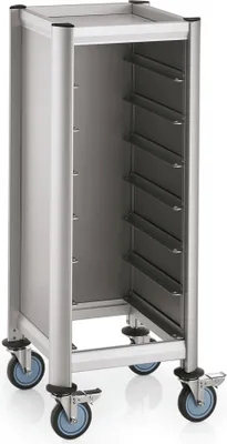 Immagine prodotto di Carrello portavassoi Per 7 vassoi 45,5 x 35,5 cm Carrello Mensa Alluminio, legno MDF aspetto 23 kg