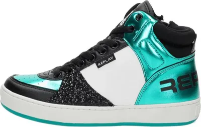 Image de Replay Cobra 7CC  Sneakers Hoog - Groen - Maat 37