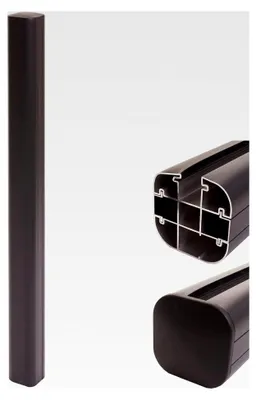 Produktbild von Alu-Pfosten für WPC-Zaun, Pfeiler, Stecksystem - 98cm, anthrazit