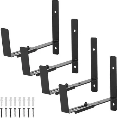 Immagine prodotto di Supporto regolabile per fioriere da finestra - 4 pezzi, balcone
