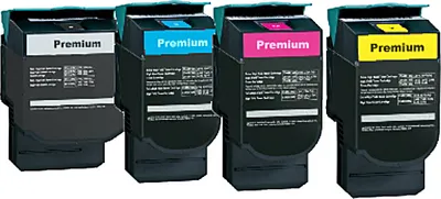 Produktbild von 4x Alternative Tonerkartuschen für Lexmark C-540-N C540H2 K C M Y - XXL Toner Kassetten