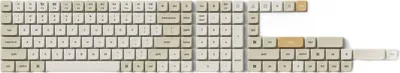 Produktbild von Keychron Tastenkappen Set für Mechanische Tastatur US ANSI, Low Profile Double Shot PBT LSA Keycaps Set Version 2, Camel