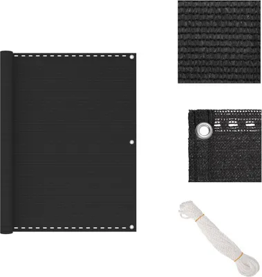 Obrázek produktu pro vidaXL Balkonová zástěna antracitová 120x400 cm HDPE - Slunečníky a sluneční clony