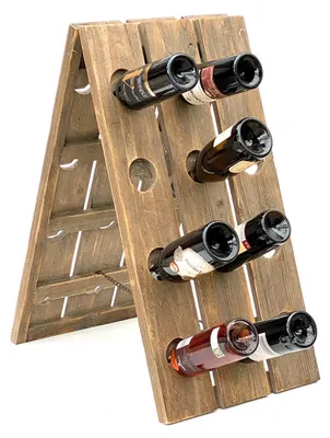 Produktbild von DanDiBo Rüttelbrett Weinregal Flaschenregal für 24 Flaschen aus Holz 96171 Natur Vintage dunkel