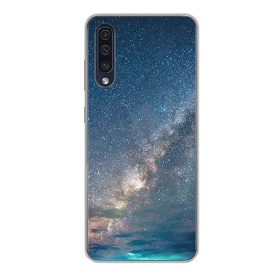 Produktbild von MuchoWow® Handyhülle Schutzhülle Hülle für Samsung Galaxy A50 Sterne - Sonnensystem - Türkis - Jungen - Mädchen - Kinder Silikon Softcase Handy Hülle - Mobiltelefonhülle