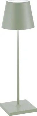 Produktbild von Zafferano Poldina Pro LED-Tischleuchte Salbeigrün, wiederaufladbar & dimmbar, bis 12 h Akku, IP65 Außen