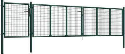 Obrázok produktu pre vidaXL Oceľová záhradná brána 500 x 75 cm Zelená