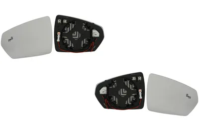 Image de Johns, rétroviseur extérieur en verre rétroviseur droit ensemble pour VW Polo 06/17- chauffant
