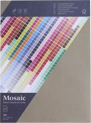 Image de artoz 947925-217 artoz papier à lettres Mosaic ciment DIN A4 90 g/qm 25 feuilles