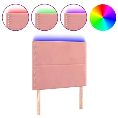 Immagine prodotto di Testiera a LED Rosa 100x5x118/128 cm in Velluto