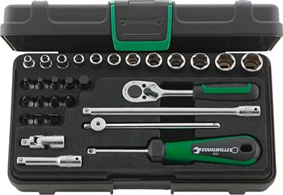 Produktbild von STAHLWILLE 96011138, Steckschlüssel-Satz, 30 Kopf/Köpfe, 230 mm, 130 mm, 998 g