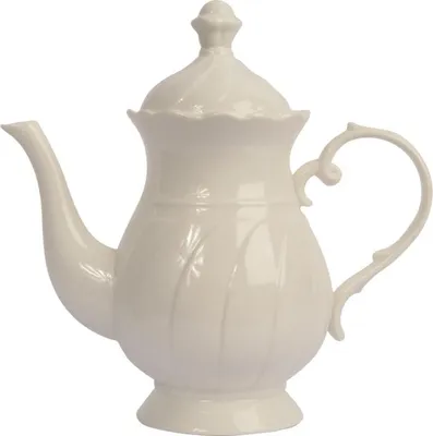 Zdjęcie produktu dla Dzbanek ceramiczny do herbaty w kolorze białym 25 cm