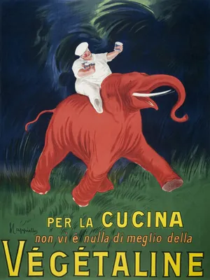 Produktbild von Plakat 30x40cm Vegetaline, Cappiello Vintage für das Wohnzimmer