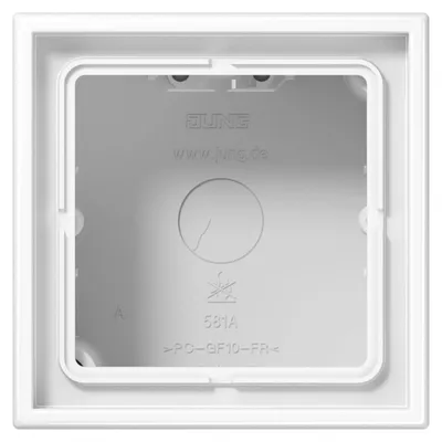 Productafbeelding van JG Afdekplaat met frame, 1-voudig, LS581AWW, alpinweiß (alpenwit)