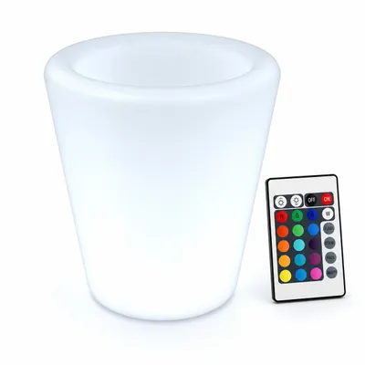 Produktbild von MasterLED Blumentopf LED Ø38cm RGB IP44, Beleuchteter Pflanzkübel, Fernbedienung, Kaltweiß