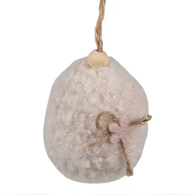 Produktbild von Clayre & Eef Oster-Anhänger Ei 7 cm Beige Synthetisch