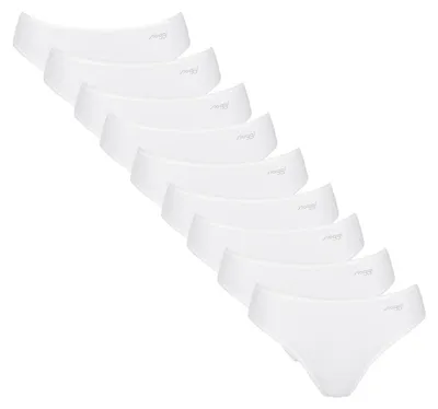 Produktbild von sloggi Damen Tai-Slip 9-Pack Pure Comfort Tai - WHITE - Größe L