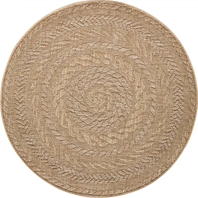 Obrázek produktu pro 160x160 (průměr) kruh Kusový koberec Forest 103998 Beige/Brown – na ven i na doma