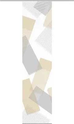 Produktbild von NAYAH Schiebegardine, halbtransparente Bambus-Optik, 260x60 cm, Graphikmotiv