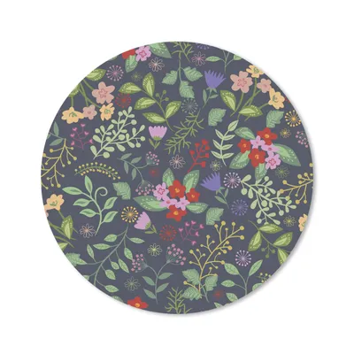 Produktbild von MuchoWow® Mauspad Mousepad Eine florale Illustration mit viel Farbe 50x50 cm - Mousepads - Maus Mat - Pad - Mausunterlage - Vinyl