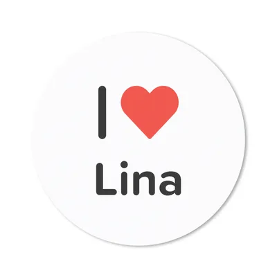 Produktbild von MuchoWow® Mauspad Mousepad Ich liebe - Lina - Mädchen 40x40 cm - Mousepads - Maus Mat - Pad - Mausunterlage - Schreibtisch Accessoires