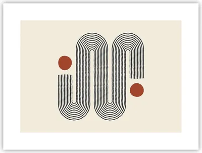 Produktbild von Poster - Poster ohne Rahmen - Minimalistisch Modern Abstraktion - 40x30 cm - Wand Bild - Wanddeko - Wandbilder - Kunstposter - Wandposter - Bilder - Kunstdruck - Wanddekoration - P2XAA40x30-4901