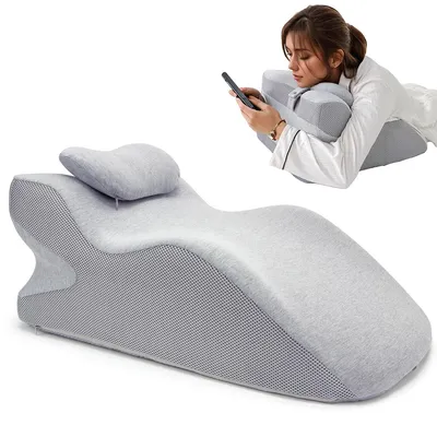 Produktbild von Bauchschlafkissen,Memory Schaum Bauchschlafkissen, ergonomisches Design, mit abnehmbarem Kopfkissen, stützendes Design für Rücken- und Lendenbereich