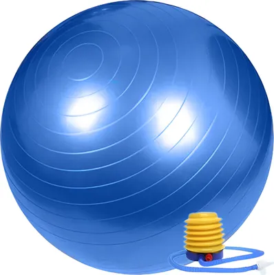 Produktbild von Piłka do ćwiczeń 65 cm z pompką Piłka do pilates Piłka do jogi Piłka do fitness Piłka do siedzenia Piłka sportowa Krzesło biurowe do 100 kg Blue Retoo