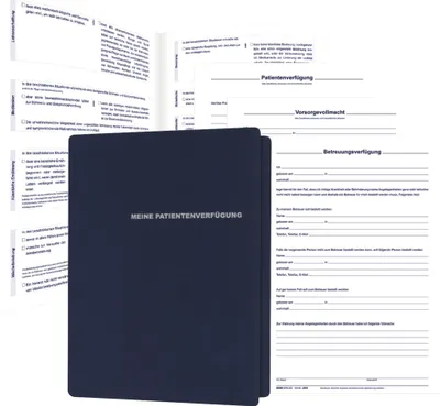 Produktbild von 2x Patientenverfügung mit Mappe / mit Betreuungsverfügung, Vorsorgevollmacht,...