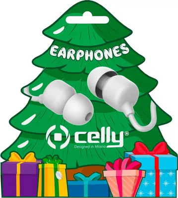 Image de Celly XMASEARTREEWH Casque et écouteurs filaires intra-auriculaires Appels/Musique blanc