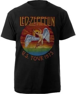 Obrázek produktu pro Led Zeppelin USA Tour '75. Black S Tričko