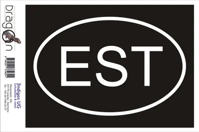 Produktbild von Aufkleber / Autoaufkleber - JDM / Die cut / Auto / OEM - Estland EST - 110x70 mm gelb - Heckscheibe / Heckscheibenaufkleber