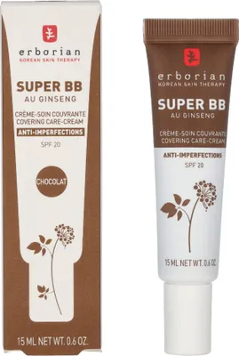 Obrázek produktu pro Erborian Super Bb, BB krém, 15 ml, Ženy, Univerzální pleť, Hydratující, Vyhlazující, Chocolat