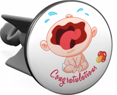 Produktbild von Plopp Waschbeckenstöpsel Congratulations, Stöpsel, Excenter Stopfen, für Waschbecken, Waschtisch, Abfluss