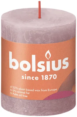 Zdjęcie produktu dla Bolsius rustykalne świece filarowe Shine 4 szt. 80x68 mm popielaty róż