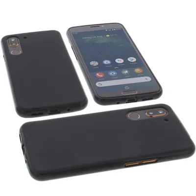 Produktbild von foto-kontor Hülle kompatibel mit Doro 8080 Tasche Gummi TPU Schutz Handytasche schwarz