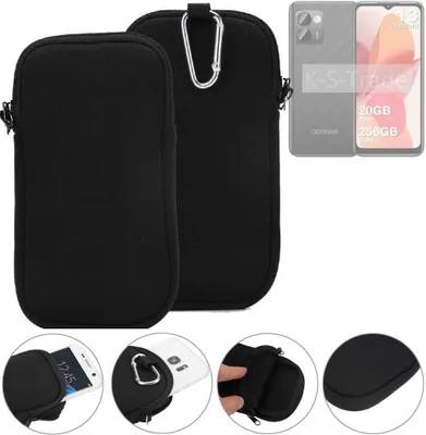 Produktbild von K-S-Trade Neopren-Hülle Handyhülle kompatibel mit Doogee N50 Pro Schutzhülle Neoprenhülle Sleeve Schutz-Hülle Gürtel Tasche Case Holster