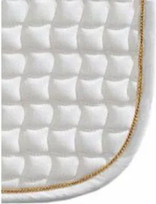 Produktbild von Eskadron Basics Baumwolle Gold Schabracke, Größe:Dressur, Farbe:weiß