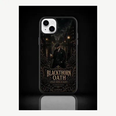 Produktbild von iPhone 15 Plus Hülle Handyhülle Schutzhülle Case mit Schwarzdorn Motiv – LUNØIR ©