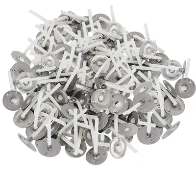 500 Kerzendochte mit Halter, 26 mm, Baumwolle, für DIY-Kerzen