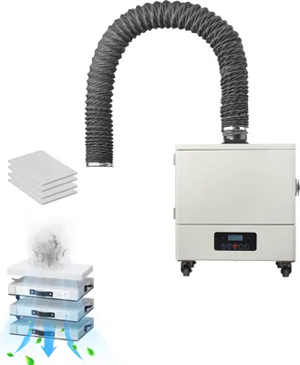 Zdjęcie produktu dla SucceBuy odciąg dymów spawalniczych 280W pochłaniacz dymów lutowniczych 459m³/h odciąg dymów lutowniczych