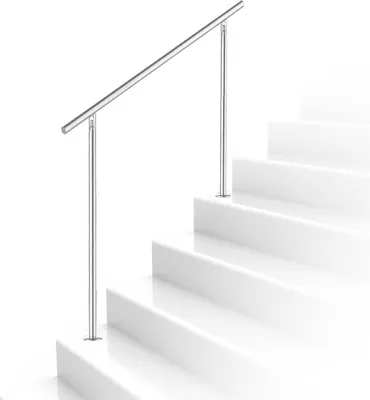Produktbild von Jopassy Treppengeländer Geländer Edelstahl Handlauf Brüstung Treppe Ø42mm für Treppen Balkon Innen & Außen 160CM mit ohne Querstreben