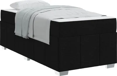 Immagine prodotto di vidaXL Struttura letto con materasso nero 90 x 190 cm in tessuto