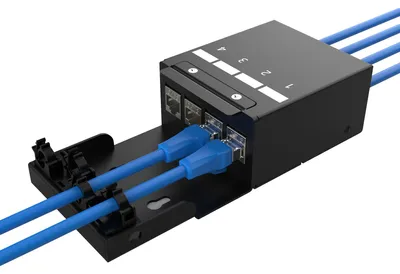 Produktbild von DIGITUS Konsolidierungspunkt-Box 4Ports Keystone Module