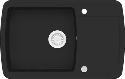 Obrázek produktu pro vidaXL Granitový dřez Single Bowl Black