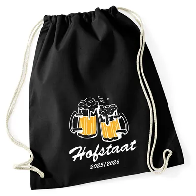 Produktbild von Huuraa Turnbeutel Hofstaat 2025/26 Schützenfest 12 Liter Black Baumwolle Rucksack Geschenkidee