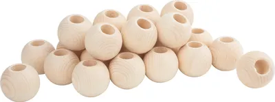 Produktbild von VBS Holzkugeln mit großer Bohrung "Ø 50 mm" 25 Stück