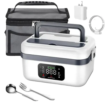 Produktbild von Tragbare elektrische Lunchbox, intelligenter Timer, Powerbank-Funktion, WEISS