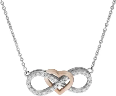 Produktbild von Zeeme Silber Collier 925/- Sterling Silber 42+3cm weiß Zirkonia weiß 360250301