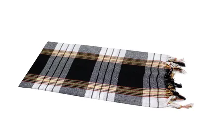 Produktbild von Hamamtuch kariert »Pestemal« Classic Style ca. 80x180 cm schwarz